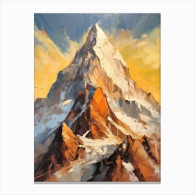 Masherbrum Pakistan 1 Mountain Painting Canvas Print