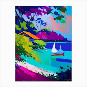 Koh Phayam Thailand Colourful Painting Tropical Destination Canvas Print