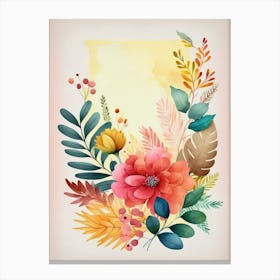 Watercolor Floral Background 1 Canvas Print