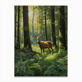 Deer In The Forest 1 Canvas Print