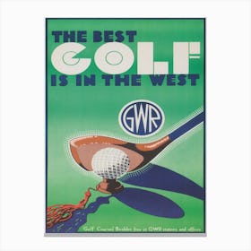 Golf Vintage Sports Poster Canvas Print