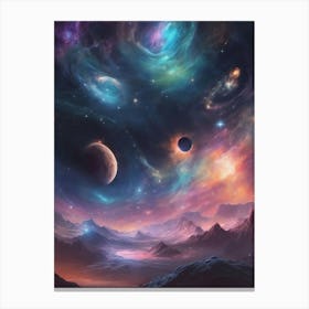 Space Landscape Canvas Print