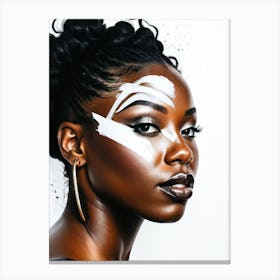 Mural Photo Of Beautiful Black Woman 3 Canvas Print