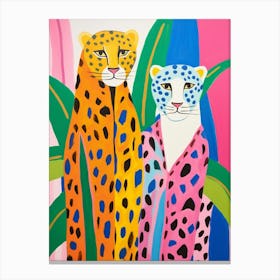 Colourful Kids Animal Art Leopard 2 Canvas Print