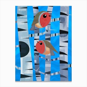 Robins in the Trees Canvas Print