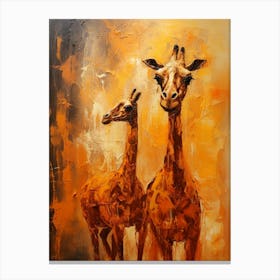 Giraffe Abstract Expressionism 1 Canvas Print