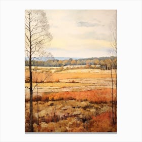 Autumn National Park Painting The New Forest England Uk 2 Canvas Print