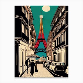 A Colorful Night In Paris 1 Canvas Print