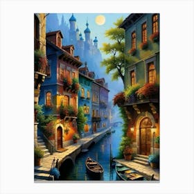 Venice At Night Canvas Print