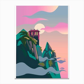House On The Cliff Canvas Print