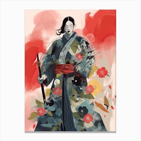 Female Samurai Onna Musha Illustration 9 Canvas Print