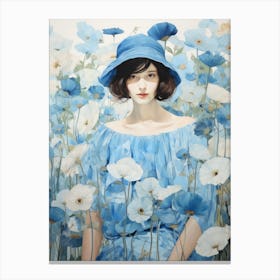 Blue Poppies 11 Canvas Print