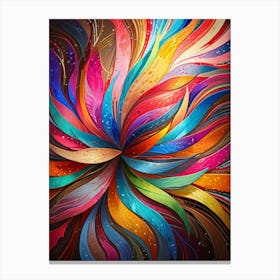 Abstract Colorful Flower Canvas Print