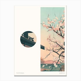 Toyama Japan 1 Cut Out Travel Poster Canvas Print