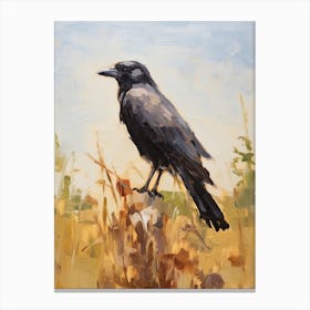 Bird Painting Crow 3 Canvas Print
