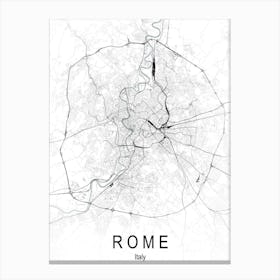 Map Rome 1 Canvas Print