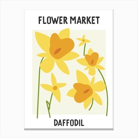 Flower Market Poster Daffodil Canvas Print