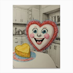 Heart Of Cake Canvas Print