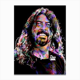 Dave Grohl Rock Music Legend in Colorful 5 Leinwandbild