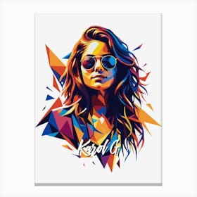 Karol G 02 Portrait Music Icon Style WPAP Pop Art Canvas Print