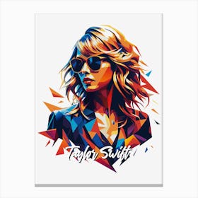 Taylor Swift 02 Portrait Music Icon WPAP Pop Art Style Canvas Print