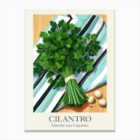 Marche Aux Legumes Cilantro Summer Illustration 6 Canvas Print