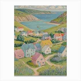 Cottages On The Coast Canvas Print