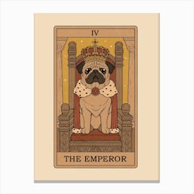 The Emperor - Pugs Tarot Canvas Print