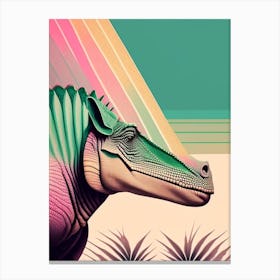 Anchisaurus Pastel Dinosaur Canvas Print