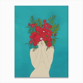 Blooming Red Canvas Print