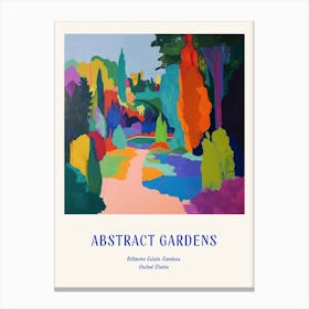 Colourful Gardens Biltmore Estate Gardens Usa 3 Blue Poster Canvas Print