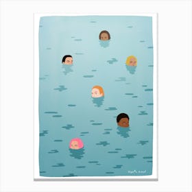 Swimming Together Canvas Print