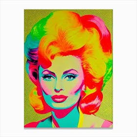 Sophia Loren Colourful Pop Movies Art Movies Canvas Print