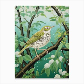 Ohara Koson Inspired Bird Painting Hermit 2 Canvas Print