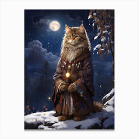 Siberian Cat The Wizard Canvas Print