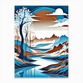 Landscape With Trees 1 Canvas Print