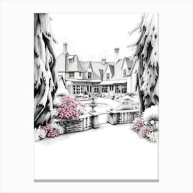 Drawing Of A House Canvas Print