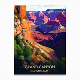 Grand Canyon National Park Travel Poster Illustration Style 1 Canvas Print