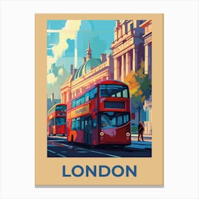 London Bus Old art print. Canvas Print