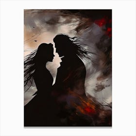 Dark Romance, Wuthering Heights, Cathy And Heathcliff, Brooding Aesthetic Canvas Print