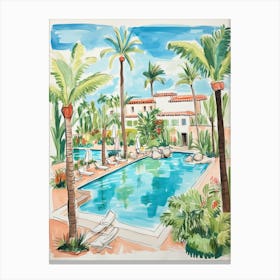 The Phoenician   Scottsdale, Arizona   Resort Storybook Illustration 4 Canvas Print