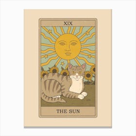 The Sun    Cats Tarot Canvas Print