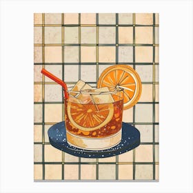 Old Fashioned Tiled Background 1 Canvas Print