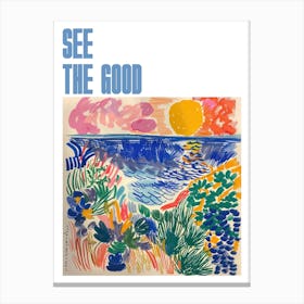 See The Good Poster Seaside Doodle Matisse Style 2 Canvas Print