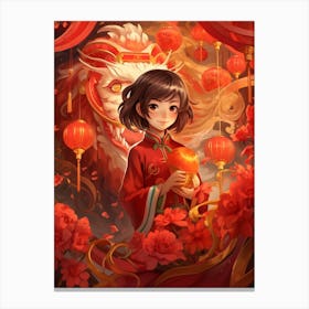 Chinese New Year Traditional Illustration 1 Canvas Print