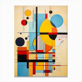 Abstract Painting With Circles And Lines 5 Canvas Print