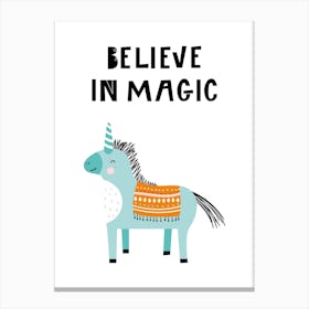 Believe In Magic Animal Pop Canvas Print