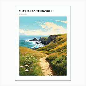 The Lizard Peninsula Coastal Path England 3 Hiking Trail Landscape Poster Canvas Print