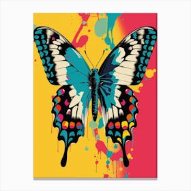 Pop Art Swallowtail Butterfly  4 Canvas Print
