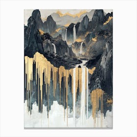 Andes Peaks Glow Luxe Modernism Canvas Print